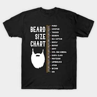 Mens Beard Measurement Chart Beard T-Shirt